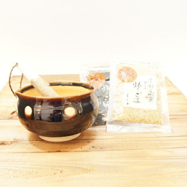 すり鉢セット「あめ水玉（4寸）」 | 胡麻の山田製油 公式ショッピング